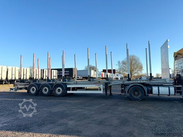 Holztransport Auflieger BENALU Timberliner Holzauflieger mit Schemel und Rungen