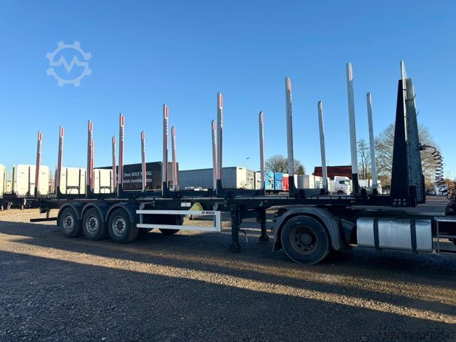 Holztransport Auflieger PAVIC Holzauflieger mit Schemel und Rungen