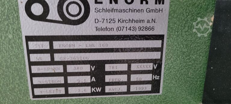 Kantenschleifmaschine Kündig Enorm LBK 160