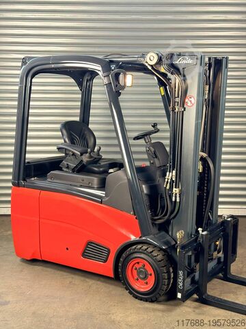 Electric 3-wheeler Linde E16-01 - Freihub - Batterie 94% - Service Neu