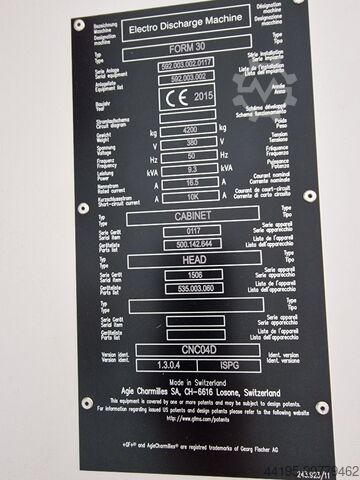 Senkerodiermaschine GF Machining Solutions FORM 30