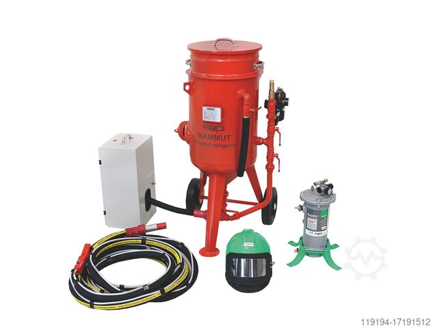 Profi-Druckstrahler für Industrie SAPI Sandstrahlanlage mit Quick-STOP Druck-Sandstrahlgerät