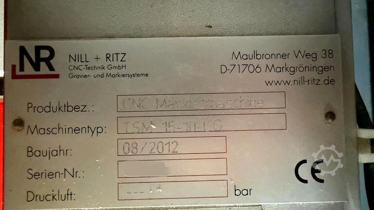 Ritz- und Nadelprägemaschine / Gravierm. Nill + Ritz TSM 15-10-UG