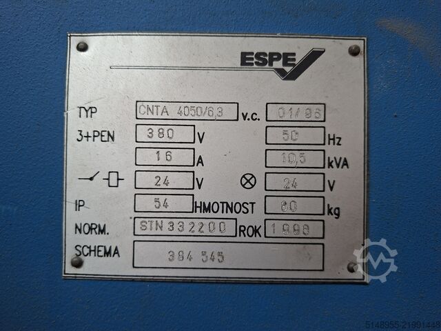Hydraulic guillotine shear Espe CNTA 4050/6,3