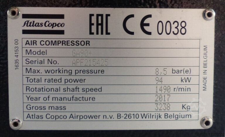Schraubenkompressor GA90+ Atlas Copco GA90+