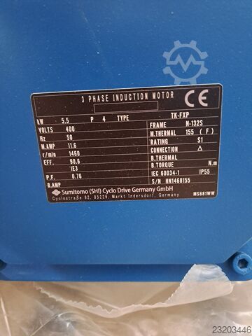 Gear Motor Sumitomo CHHM8-6135EEP-15/T N132S/4 IE3 YE01 5.5kW, 95 rpm Sumitomo Drive Technologies CHHM8-6135EEP-15/TN132S/4