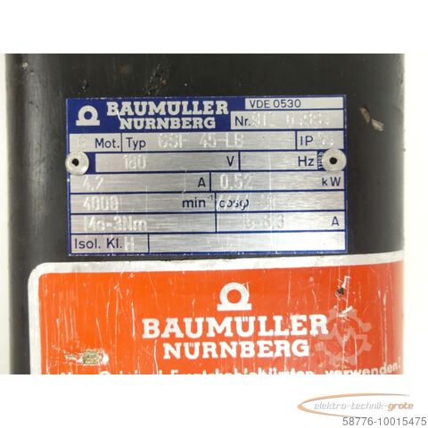 Control unit Baumüller GSF 45-LB Servomotor SN:91204994 + ROD 420 D 500  . 251 325 7P