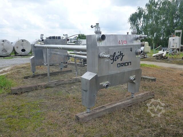 1000 mm x 1000 mm Edelstahl-Klärfilterpresse Seitz Orion Typ OF 100/150, 310 m² SEITZ OF100/150