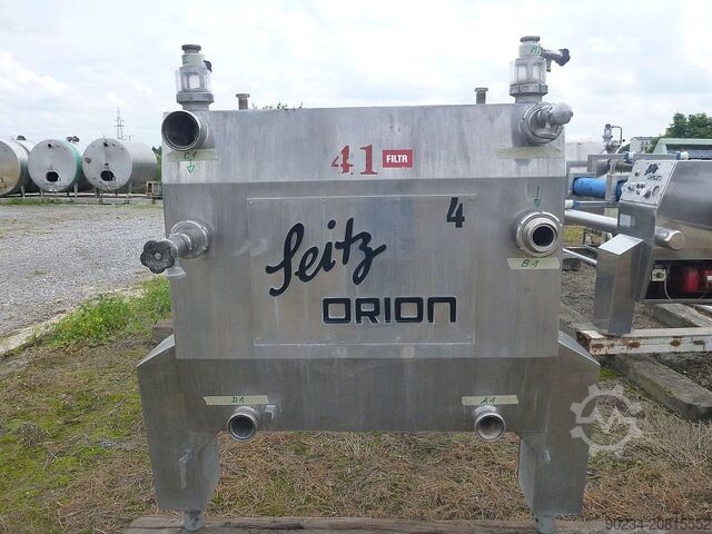 1000 mm x 1000 mm Edelstahl-Klärfilterpresse Seitz Orion Typ OF 100/150, 310 m² SEITZ OF100/150