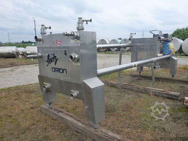 1000 mm x 1000 mm Edelstahl-Klärfilterpresse Seitz Orion Typ OF 100/150, 310 m² SEITZ OF100/150