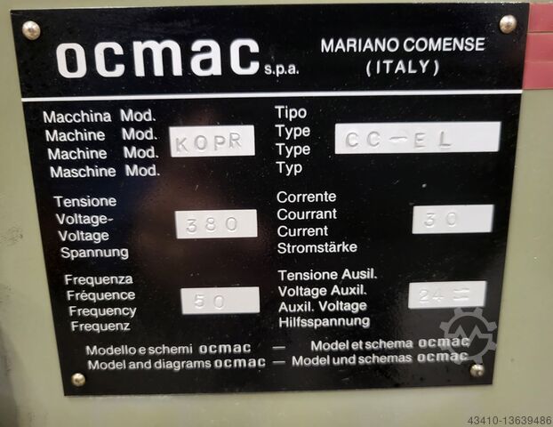 Carcass press throughput OCMAC s.p.a. Italy KOPR CC-EL