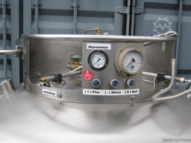 Storage tank for liquid nitrogen CRYO Vakuumtank Stickstoff 1000 Liter