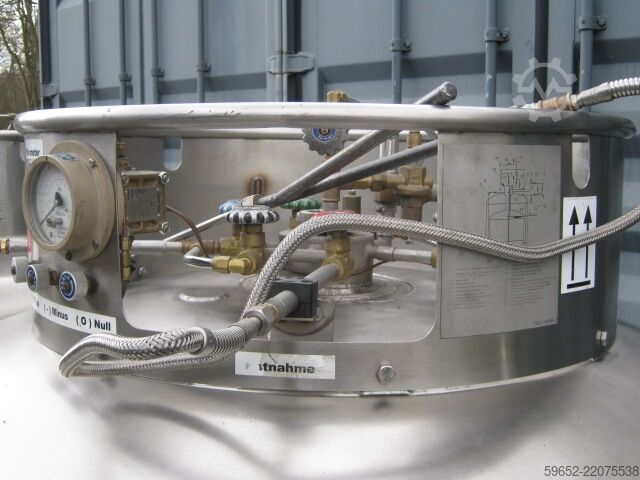 Storage tank for liquid nitrogen CRYO Vakuumtank Stickstoff 1000 Liter