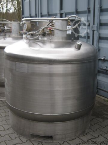 Storage tank for liquid nitrogen CRYO Vakuumtank Stickstoff 1000 Liter