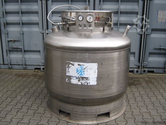 Storage tank for liquid nitrogen CRYO Vakuumtank Stickstoff 1000 Liter