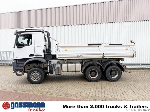 Tipper truck Mercedes-Benz Arocs 3351 AK 6x6, Grounder, Bordmatik