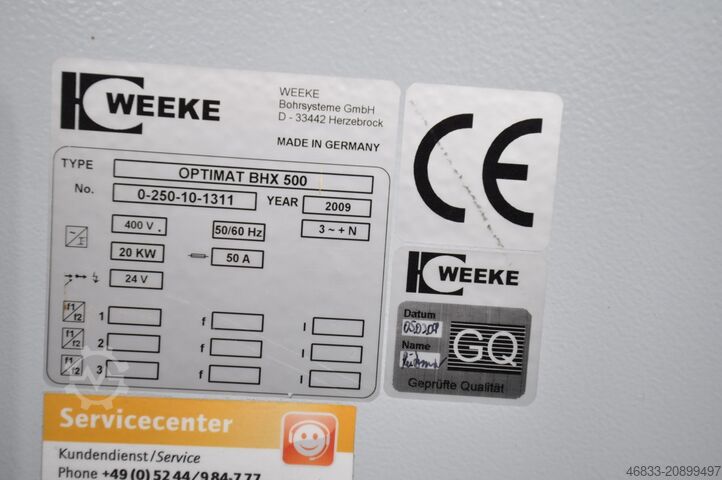 Bearbeitungszentrum mit Durchlauf Weeke Optimat BHX 500