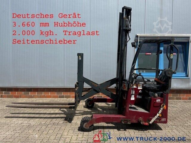 Forklift Moffett Mitnahmestapler M4 20.1 Duplex Mast 3.66 m 2.0t.