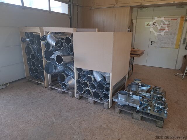 Stationary extraction system Hurrican Rohre und Schieber