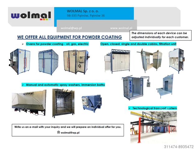 Powder coating booth WOLMAL 