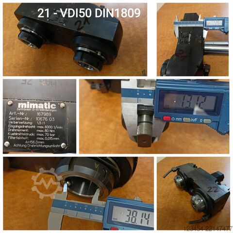 Driven tool holders CNC VDI50 DIN 1809 MIMATIC, EMAG 