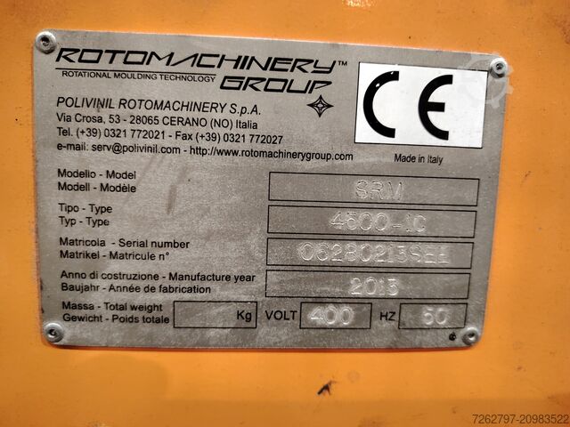 Rotational molding machine Polivinil SRM 4500