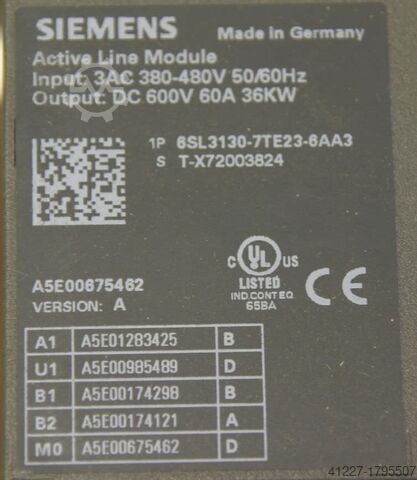 Active Line Module Siemens 6SL3130-7TE23-6AA3