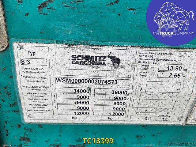 Sliding tarpaulins Schmitz Cargobull 