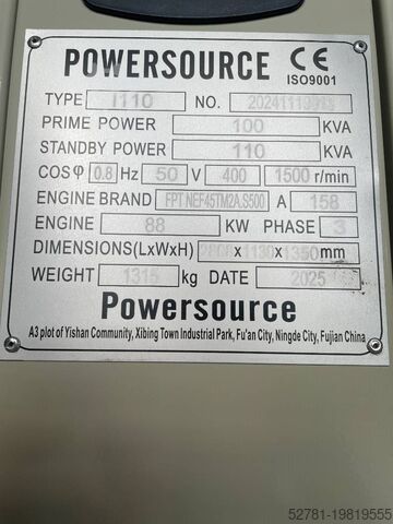 Generator set Iveco NEF45TM2A - 110 kVA Generator - DPX-19791