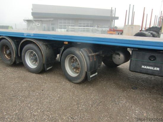 Working platform semitrailer  HANGLER PLATEAU-AUFLIEGER 3 SDELL24 3 ACHSEN, LETZTE ACHSE LENKBAR