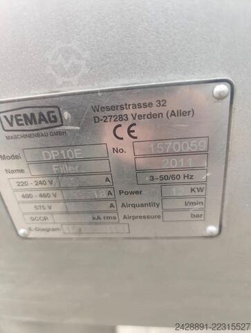 Sausage production and portioning line VEMAG DP10E, LPG 208, AH 204