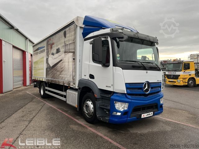 Flatbed truck with tarp MERCEDES-BENZ Antos 1835*Klima*Bär-LBW*Kamera*Walther-Aufbau*