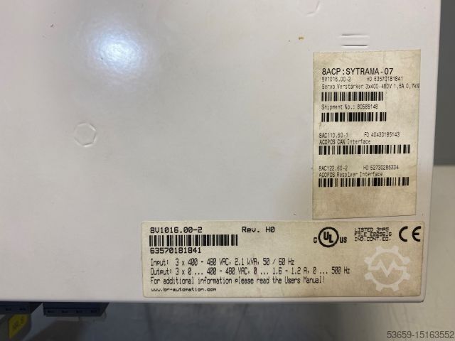 Drives B&R B&R Acopos 1016 Servoverstärker 8V1016.00-2 Rev. H0