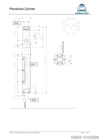 Plasticising units complete Arburg Arburg Plastifiziereinheit IU250, Ø 25 mm / 141.228 / Thermoplast Zylinder
