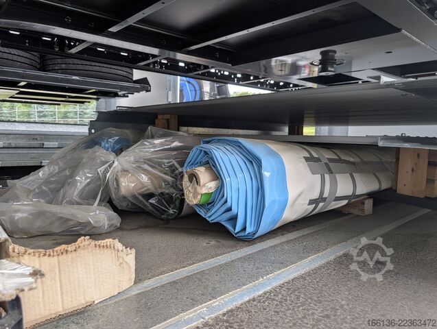 Open semitrailer with tarp FLIEGL 3-Achs Gardine zum Aufbau