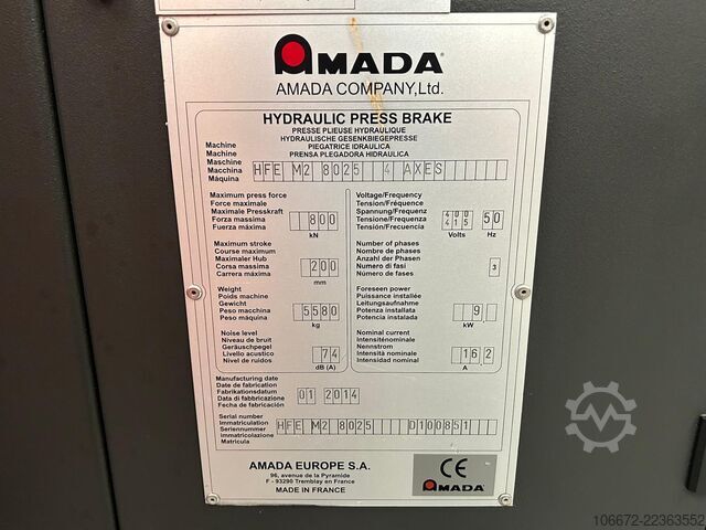Abkantpresse AMADA HFE MK 2 8025 4 AXIS
