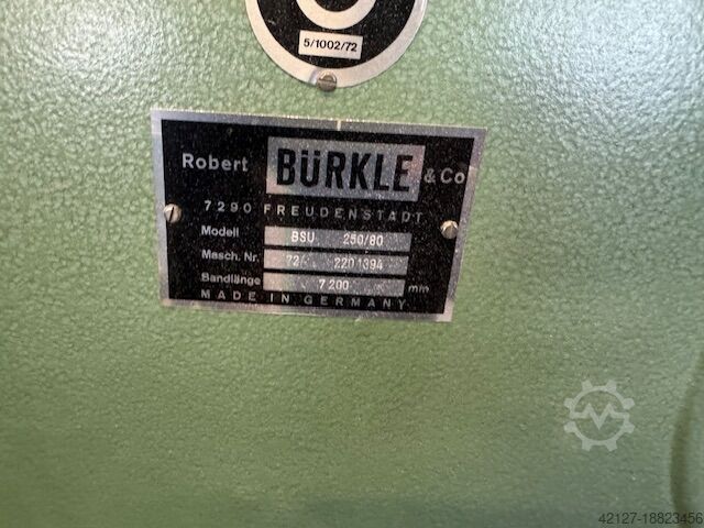 Wide belt sanding machine with vacuum Buerkle BSU 250/80