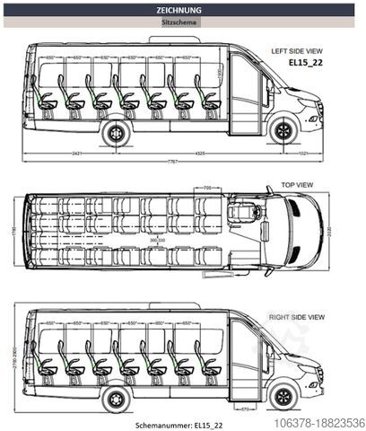 Minibus MERCEDES-BENZ Sprinter ALTAS Ecoline L Sitzplätze 22+1