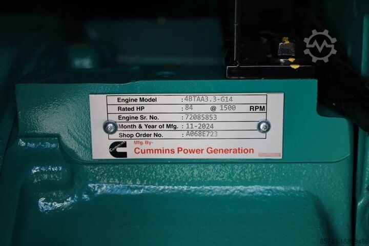 Generator set Cummins C66D5EQ Declaration of Conformity, Diesel, 66kVA,