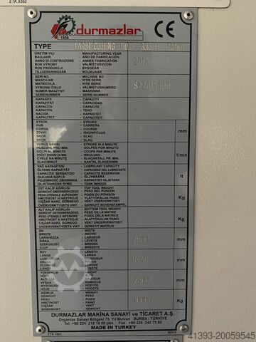 Laser cutting machine Durma Durmazlar HD-F 3015