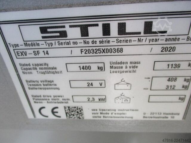 High lifting pallet truck STILL EXV-SF14