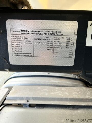 Dreiseitenkipper LKW MAN TGS 26.460 6x4 Dreiseitenkipper Schwarzm