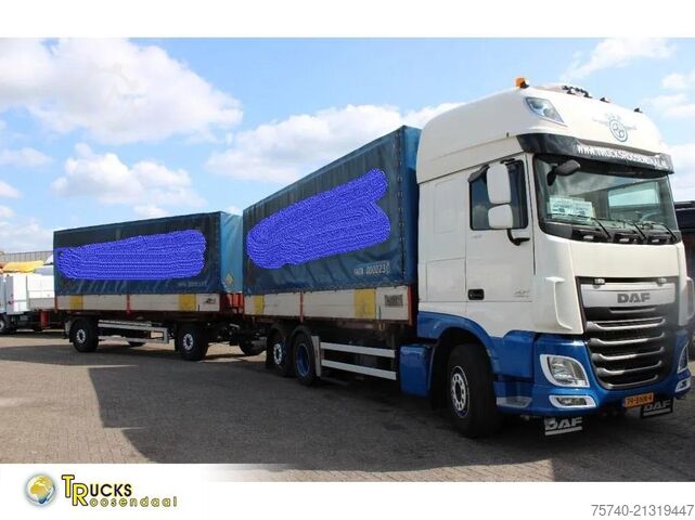 Curtain sided DAF XF 106.460 + Euro 6 + 6X2 + retarder + price is...