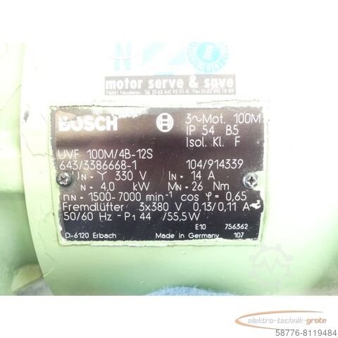 Bosch engine Bosch UVF 100M / 4B-12S / 643 / 3386668-1 Servomotor SN:104/914339