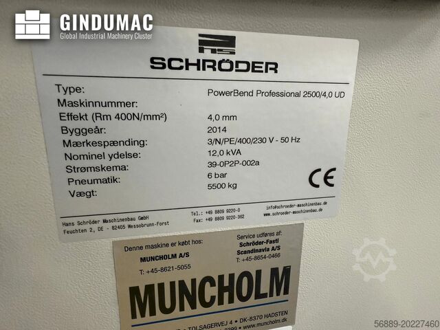 Falzmaschine SCHRODER-FASTI PowerBend Professional 2500/4,0 UD