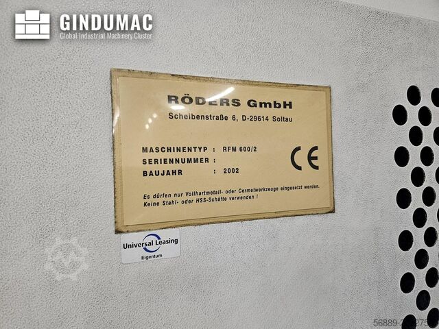 Machining centers (vertical) RÖDERS RFM 600/2