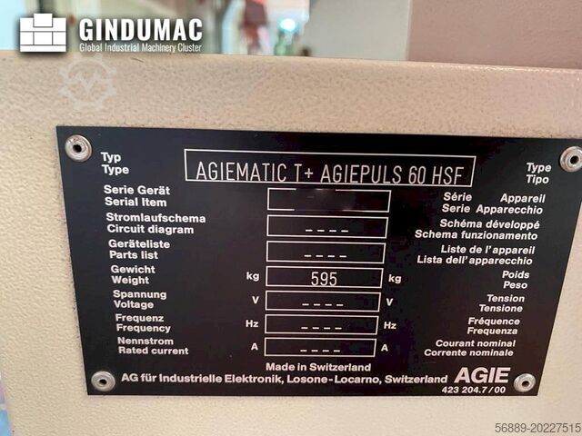Erosion machines AGIE AGIEMATIC + AGIEPULS 60 HSF