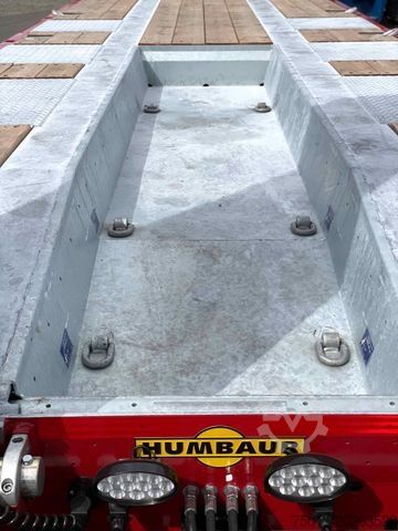 Low loader semitrailer HUMBAUR HTS30K, Baggermulde, Lenkachse, MIETEN?