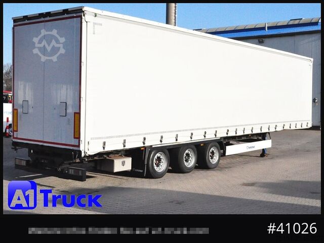 Open semitrailer with tarp KRONE SD, Mega, Staplerhalterung, Liftachse, Code XL