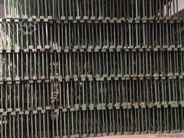 Palettenregalanlage Palettenregal Regal SSI SchĂ€fer / PR400 / grĂŒn / GesamtlĂ€nge: 14,22 lfm. / Stahlpaneele